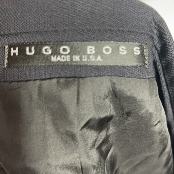 HUGO BOSS Barneys New York Wool Suit Jacket Navy Blue Blazer Men’s Size 42L - Picture 6 of 16
